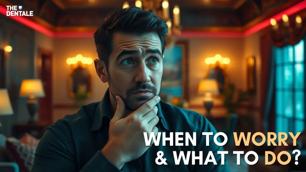 A man holding his mout and thinking about is his wisdom tooth come in and what to do. When Do Wisdom Teeth Come In 6 Clear Signs You Need to Know + Expert Tips